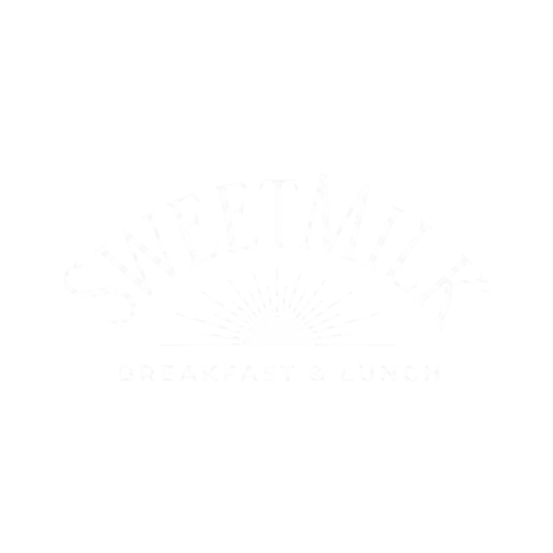 Sweet Milk breakfast and lunch logo.