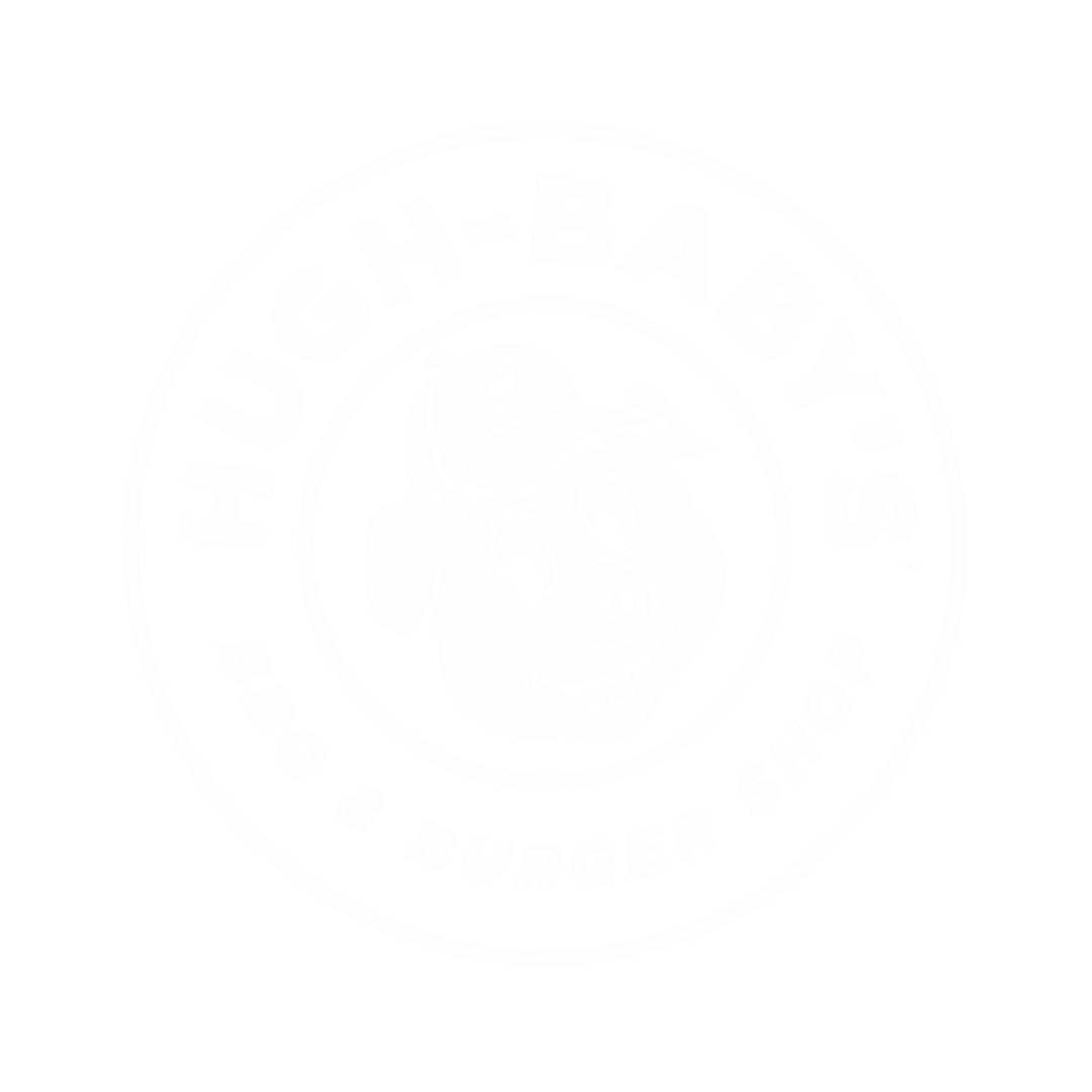 Hugh-Baby’s BBQ & Burger Shop logo.